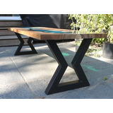 Pé Base Mesa Preto Fosco Estilo Industrial 75x50