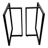 Pé De Mesa Industrial Ferro 75 X 60 Kit Com 2