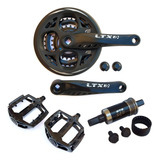 Pe De Vela Garra Ltx Tipo Shimano Pedal Gts Eixo Central Gts Cor Preto