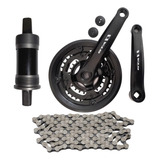 Pe De Vela Gta Tipo Shimano + Eixo Rolamento +corrente 7/8v