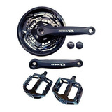 Pe De Vela Ltx Gta Tipo Shimano + Pedal Alumínio Plataforma
