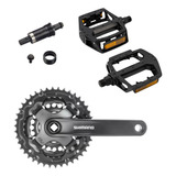 Pe De Vela Shimano + Pedal Aluminio + Movimento Central 