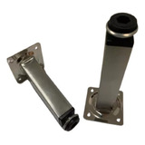 Pé Regulável Para Móveis Aço Inox Cromado Escov 13cm 10 Pcs