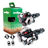 Pedal Bike Clip Sapatilha Wellgo M919 Esferas Mtb C/ Tacos
