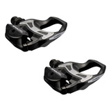 Pedal De Bicicleta Shimano Pd-r550l X 2 Cores Pretas -9cm X 7cm X 165mm