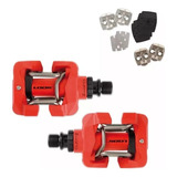 Pedal Look Quartz 2 Mtb Com Taco Plataforma Vermelho