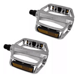 Pedal Plataforma De Bicicleta Alumínio Refletor Rosca Fina
