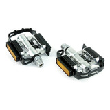Pedal Wellgo C2b Clipe E Plataforma Misto C/ Tacos Refletor Cor Preto