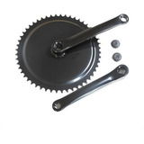 Pedivela Aço P/ Bike Fixa 165mm 1 Coroa 52 Dentes Preto