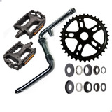 Pedivela Aro 20 Monobloco+coroa 36d+pedal+movimento Central 