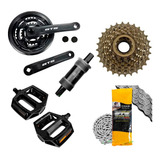 Pedivela Bike+ Catraca + Pedal Aluminio + Movimento Central