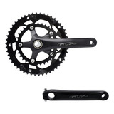 Pedivela Duplo Gta Hollowtech Integrado 34/50 175mm Cor Preto