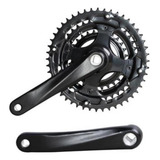 Pedivela Mtb Triplo 28/38/48d Alumínio Preto Logan