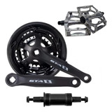 Pedivela Tipo Shimano + Pedal + Eixo Central Rolamentado