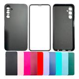 Película 3d + Capa Silicone Veludo Para Galaxy A25 5g A256e