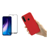Pelicula 3d + Capinha Top Compatível Com Xiaomi Redmi Note 8