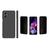 Película De Vidro Privacidade + Capa Case Para Moto G54 5g