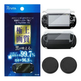 Pelicula Para Ps Vita + Grips Analogico Borrachinhas