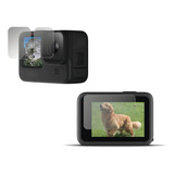 Película Vidro Lente Tela Lcd Proteção Gopro Hero 9 Black