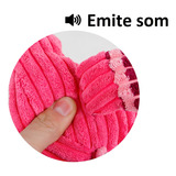 Pelúcia Pet Flamingo Brinquedo Com Corda Mordedor Cor Pink