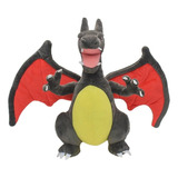 Pelúcia Pokémon Charizard Shiny Raro Anime Alta Qualidade Cor Cinza-escuro