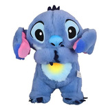 Pélucia Stitch Com Led Na Barriga E Som Pronta Entrega