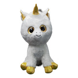 Pelúcia Unicornio Raro Beanie Olhos Grande E Brilhantes Tyny
