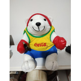 Pelúcia Urso Esportista Coca-cola Boxe Leia A Descrição 