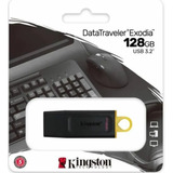 Pen Drive Kingston 128gb Datatraveler Exodia Dtx/128gb 3.2 Cor Preto