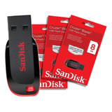  Pendrive Sandisk 8gb Cruzer Blade Usb 2.0 Original Novo +nf