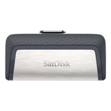 Pendrive Sandisk Ultra Dual Drive Type-c 32gb 3.1 Gen 1 Preto E Prateado