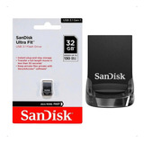Pendrive Sandisk Ultra Fit 32gb 3.1 Gen 1 Preto Flash Drive