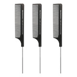 Pente Cabo Metal Separador Agulha De Mechas Trancista 3 Unid