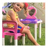Penteadeira Infantil Fashion Cadeira E Acessórios Poliplac