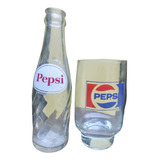 Pepsi Garrafa Antiga 192 Ml E Copo Grande Comemorativo 