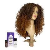 Peruca Cacheada Longa Identica Cabelo Humano Lace Wig 65 Cm 