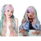 Peruca Colorida Para Cosplay Sereia Lolita Anime Personagens