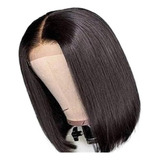 Peruca Natural Cabelos Humanos Curta Bob Lisa 25cm