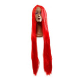 Peruca Vermelha Lisa Longa Anime Cosplay Wig Erza Diluc