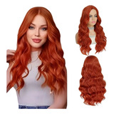 Peruca Wig Fibra Ogânica Levemente Ondulada Aspecto Natural