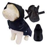 Pet Roupa Cachorro Capa De Chuva Preta Com Velcro