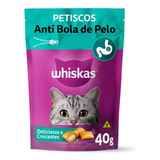 Petisco Para Gatos Adultos Whiskas Temptations Anti Bola De Pelo 40g
