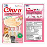 Petisco Para Gatos Churu Sabor Atum Com Salmão 6 Tubetes 56g