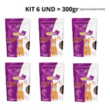Petisco Saudável Sabor Frango Para Gatos 50g - Kit 6 Und