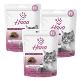 Petiscos Hana Nuggets Mix Gatos Castrados 60g Kit 3un