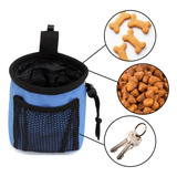 Petisqueira Pochete Prático Adestrador Cachorro Pet Azul