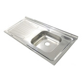 Pia Inox 100x52 Cm Cuba Deslocada A Direita