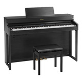 Piano Digital 88 Teclas Roland Hp702 Charcoal Black C/ Banco 110v/220v