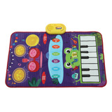 Piano Drum Play Mat, Música Infantil, Jazz, Tambores, Cobert