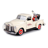 Pickup Chevy 3100 1950 +moto Harley 2001 Flsts Maisto 1/25